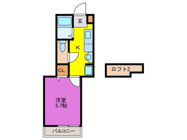 コンフォートベネフィス井尻２の物件間取画像